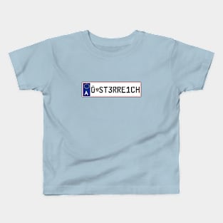 Austria car license plate Kids T-Shirt